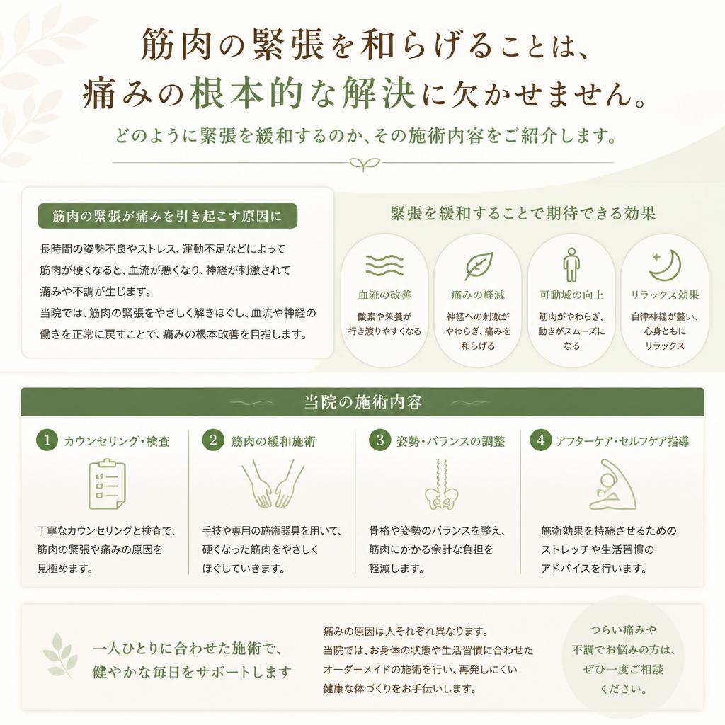 筋肉の緊張緩和の重要性