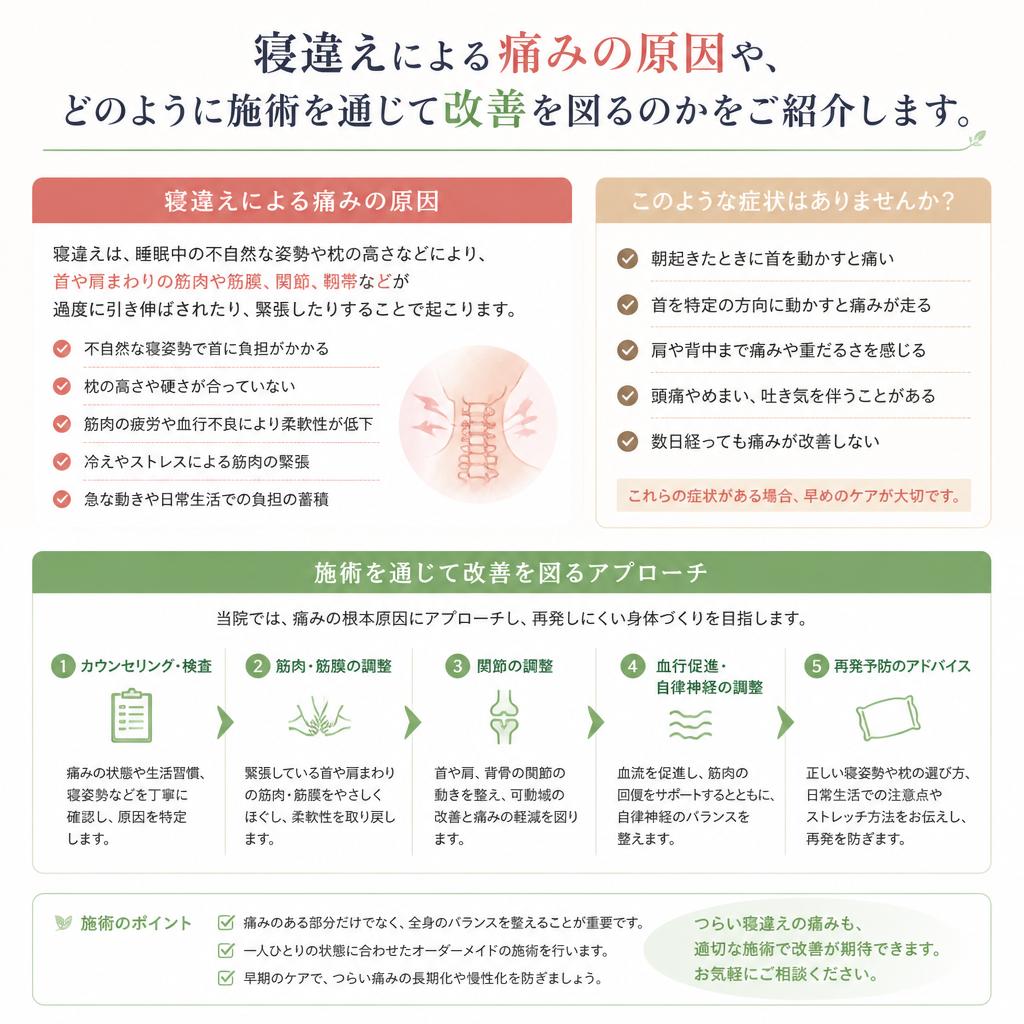 寝違えの施術について