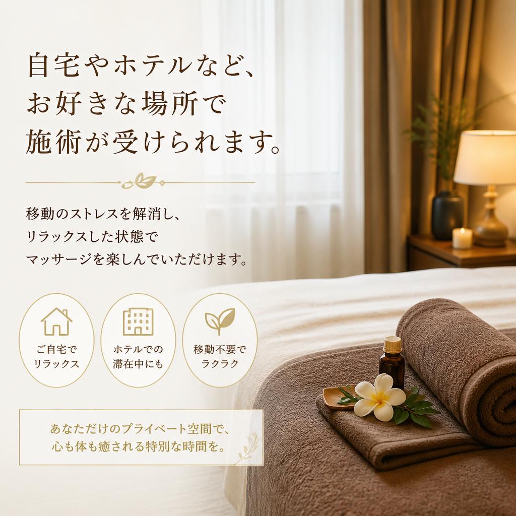 出張マッサージの利点