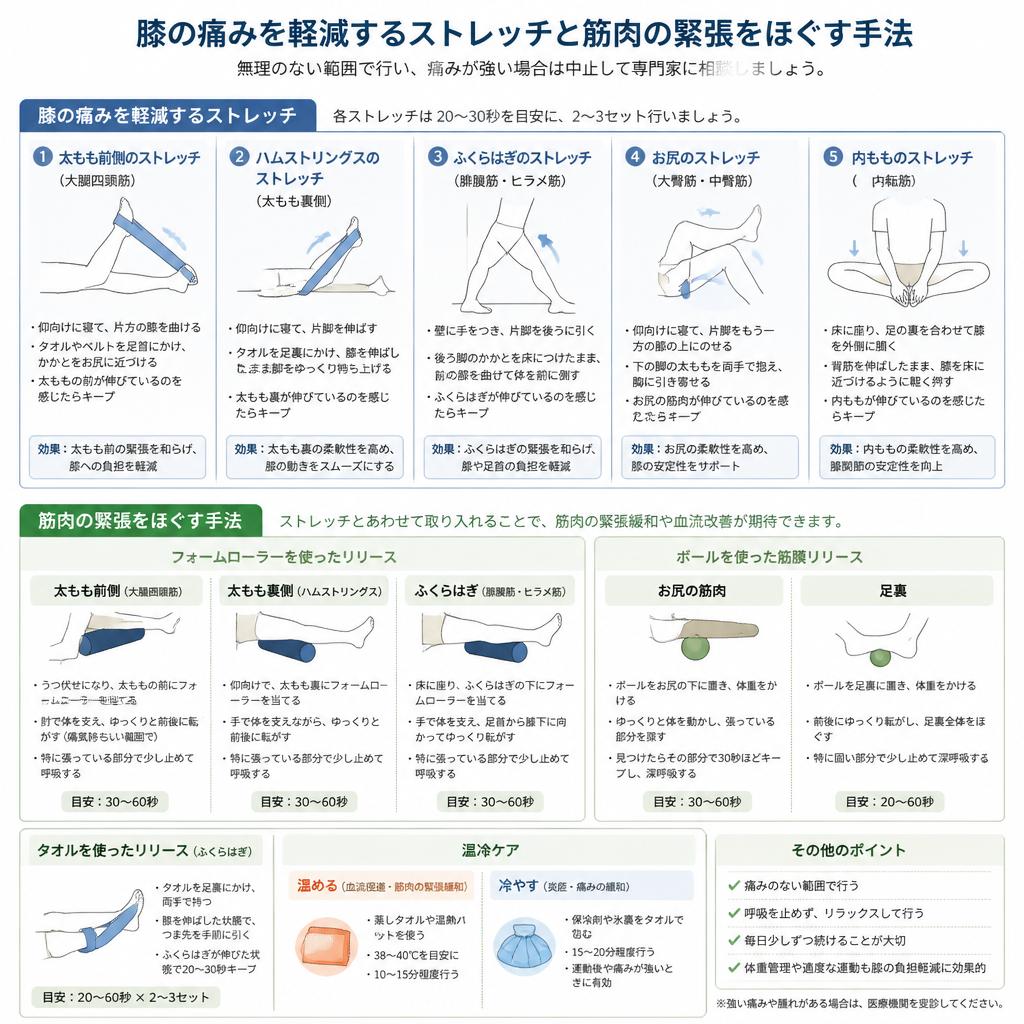 ストレッチと筋肉の緊張緩和：具体例
