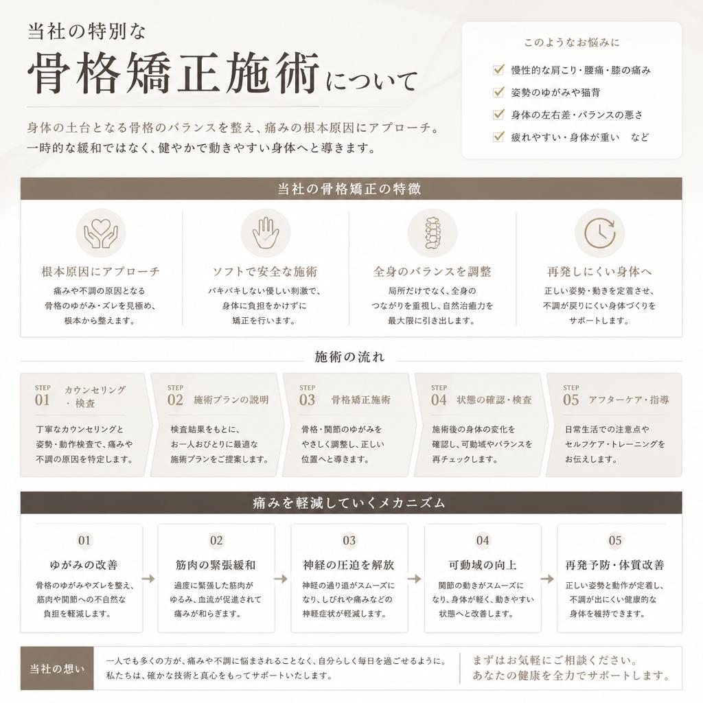 骨格矯正の施術内容