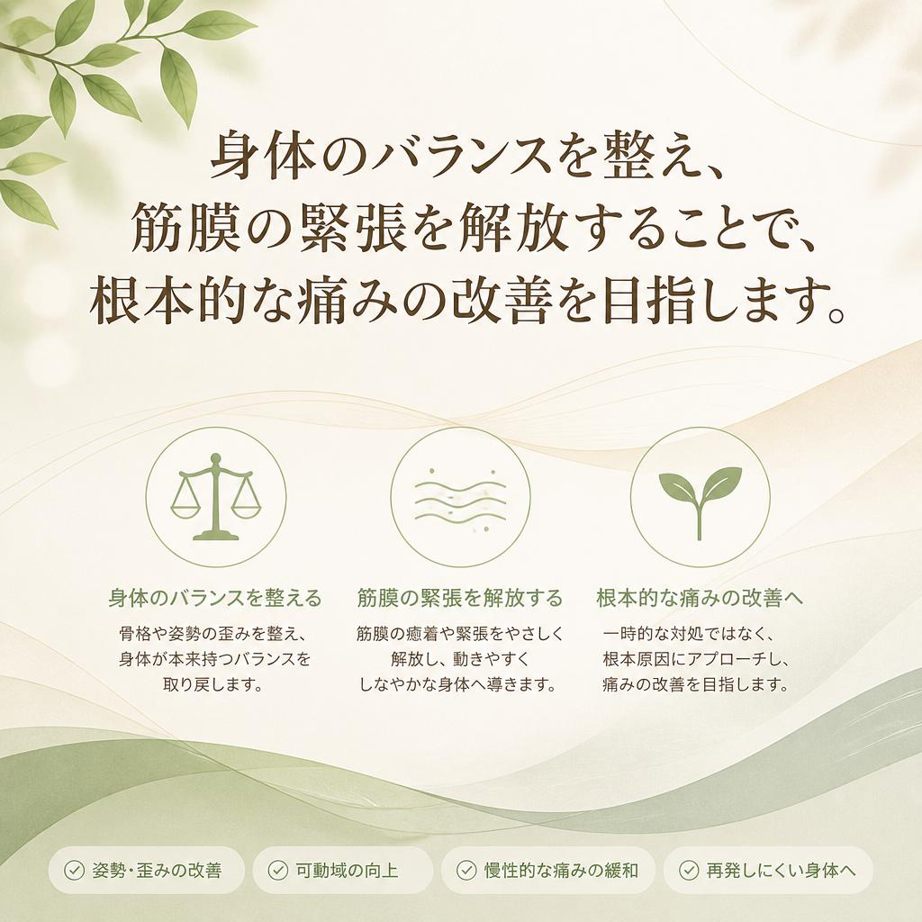 整体と筋膜リリースの効果