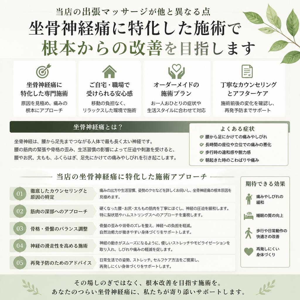 出張マッサージの特長